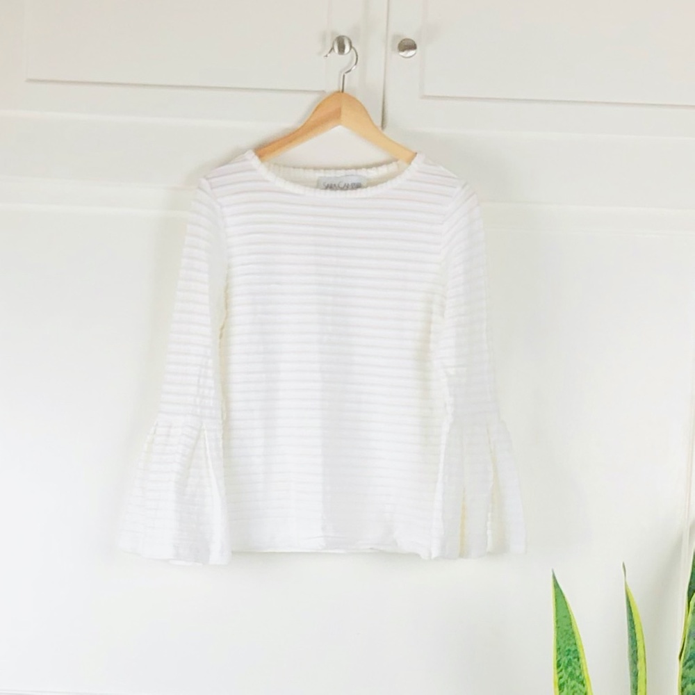 SARA CAMPBELL Bell Sleeve Top Sz M